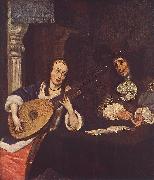 Woman Playing the Lute st, TERBORCH, Gerard
